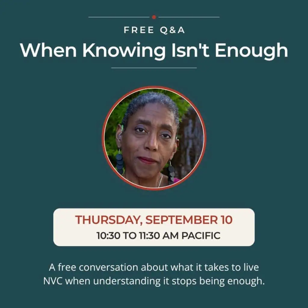 Free Q&A, When Knowing Isn't Enough. Thursday, September 10, 10:30 to 11:30 am Pacific.